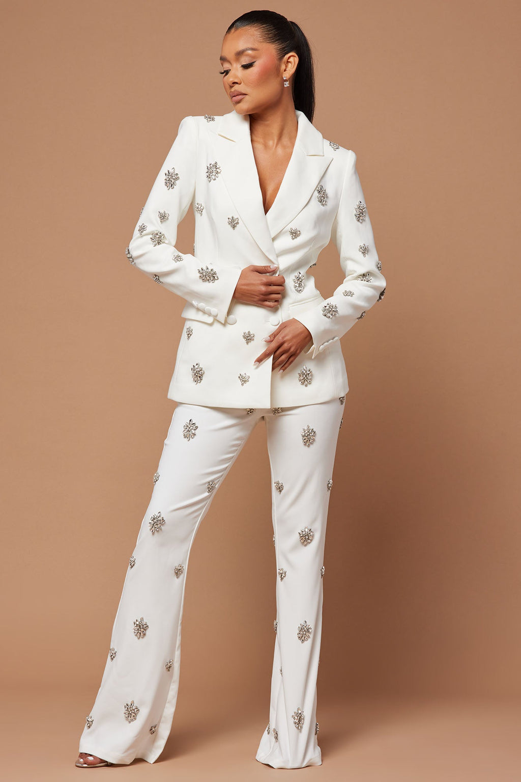 Verona Embellished Jacket - White