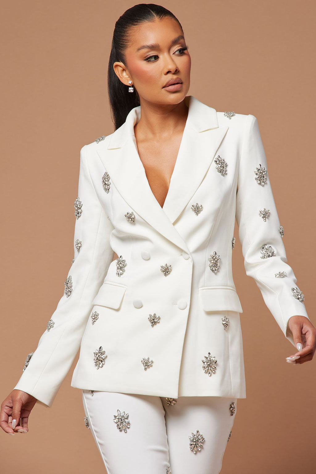 Verona Embellished Jacket - White