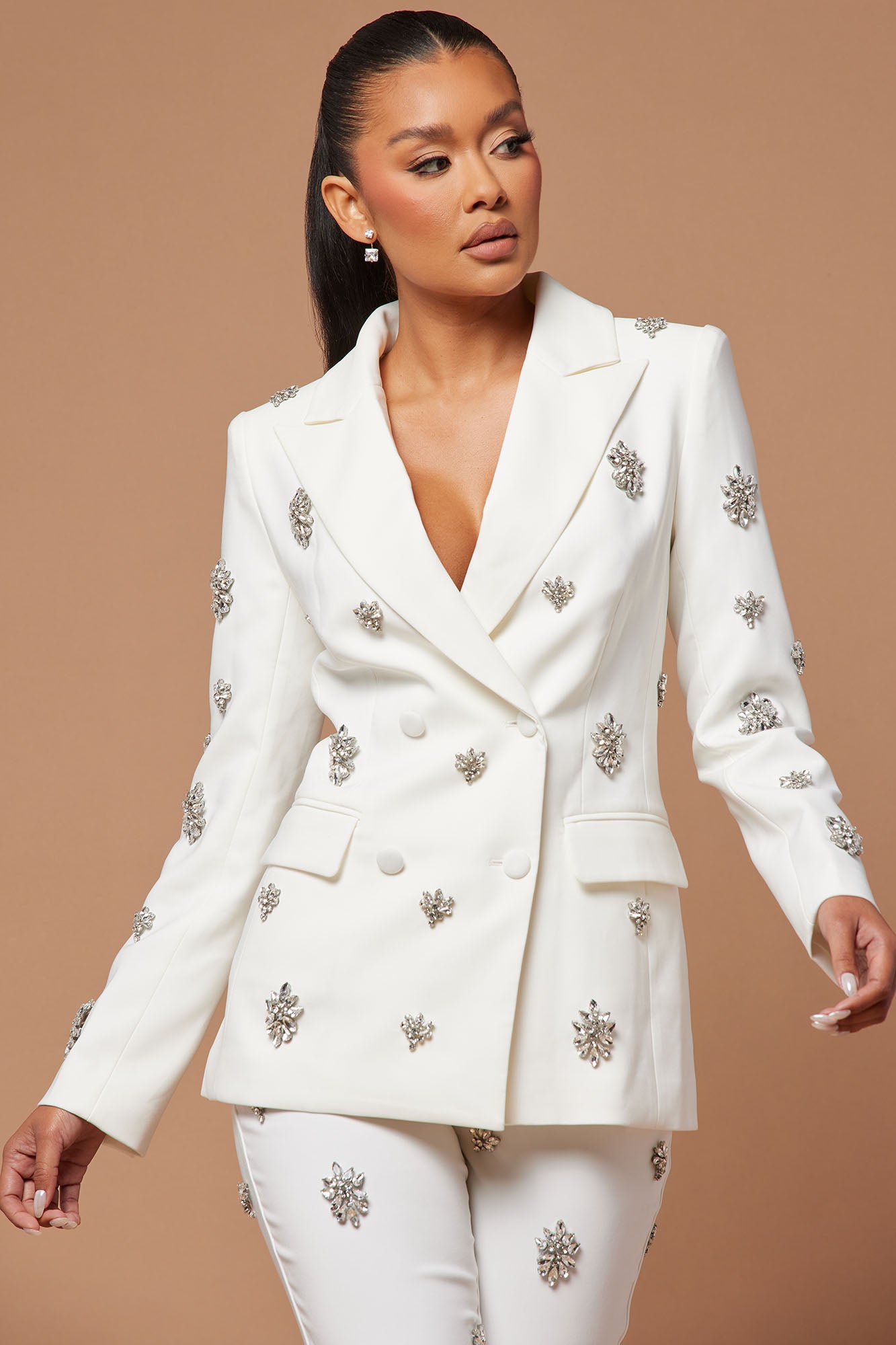 Verona Embellished Jacket - White