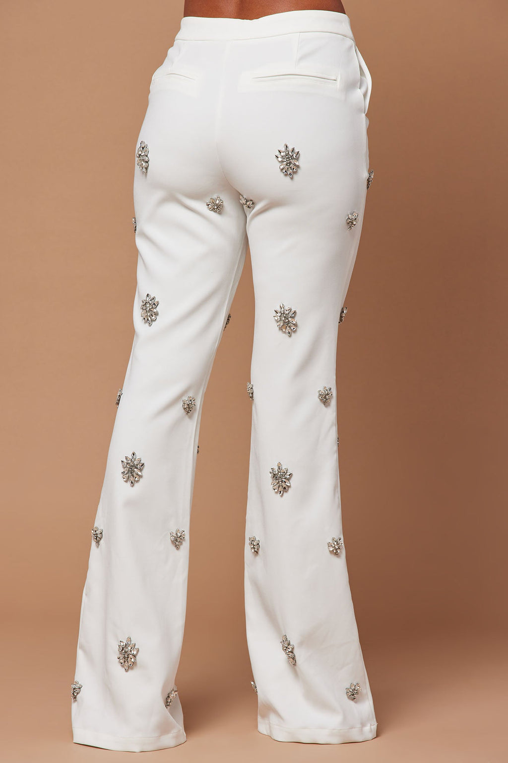 Verona Embellished Pant - White