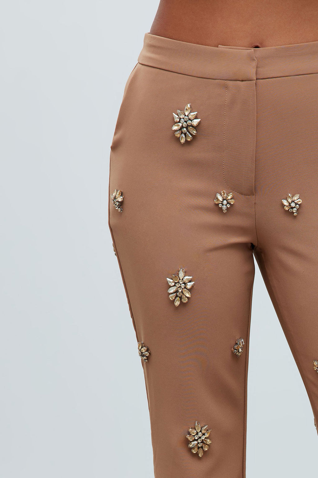 Verona Embellished Pant - Mocha