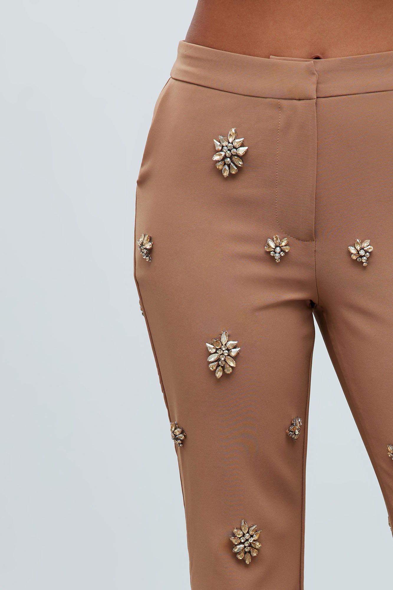 Verona Embellished Pant - Mocha