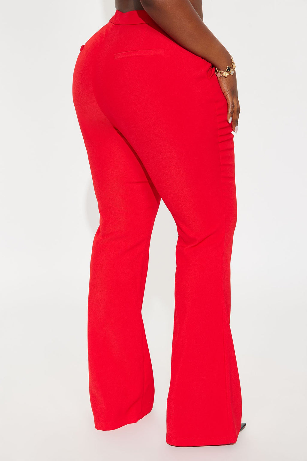 Breaking Even Flare Trouser - Red