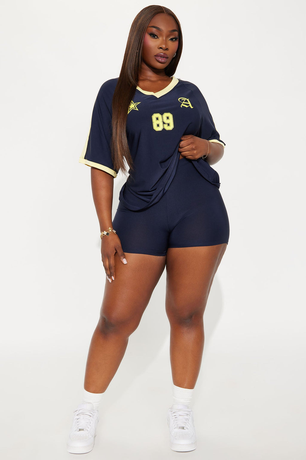 Field Crush Biker Short Set - Navy