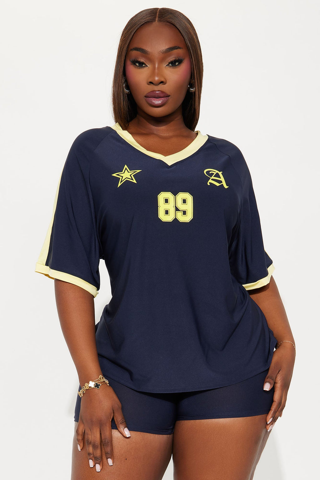 Field Crush Biker Short Set - Navy