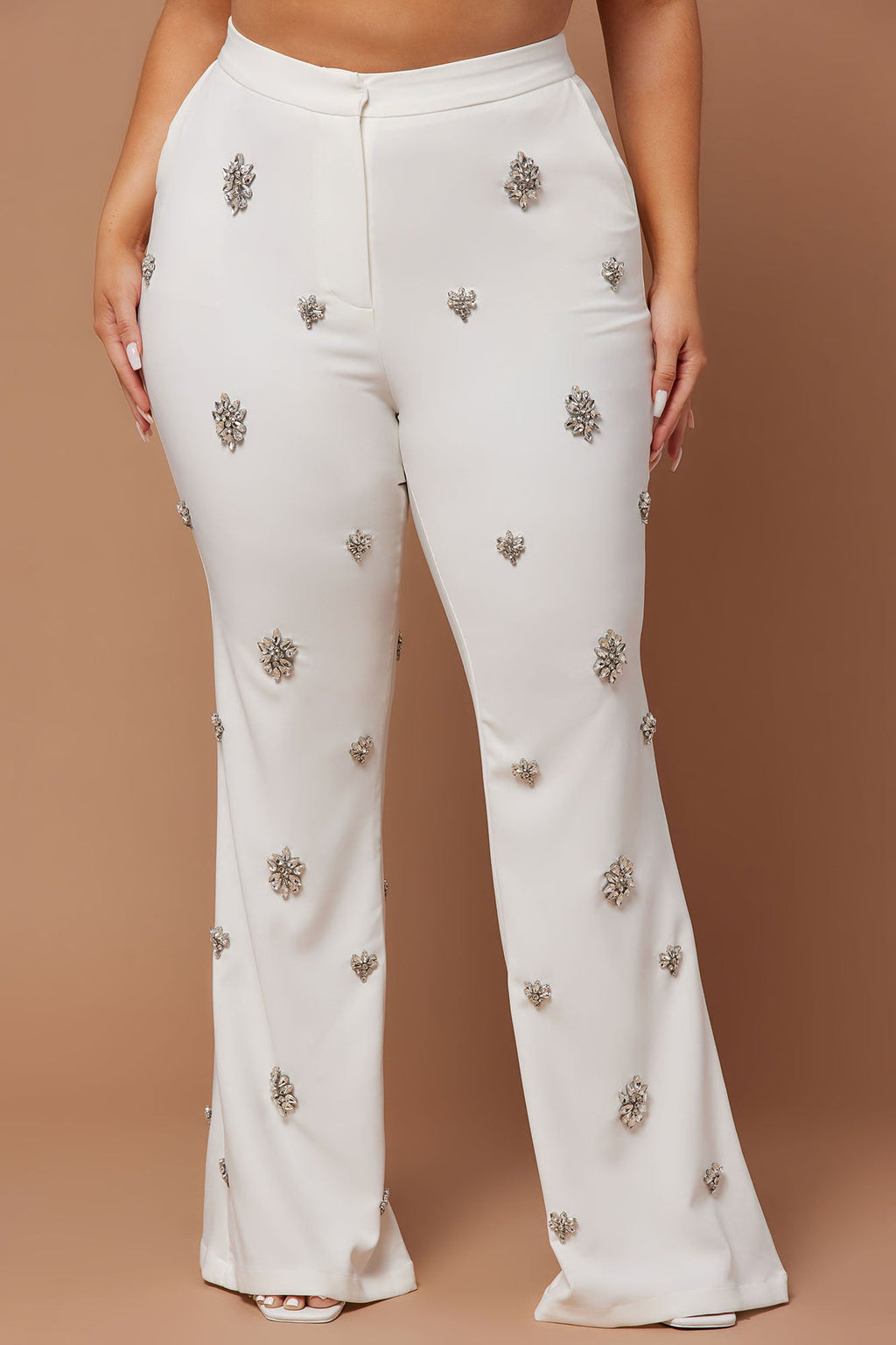 Verona Embellished Pant - White