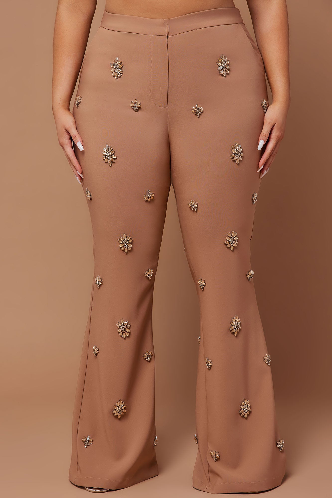 Verona Embellished Pant - Mocha