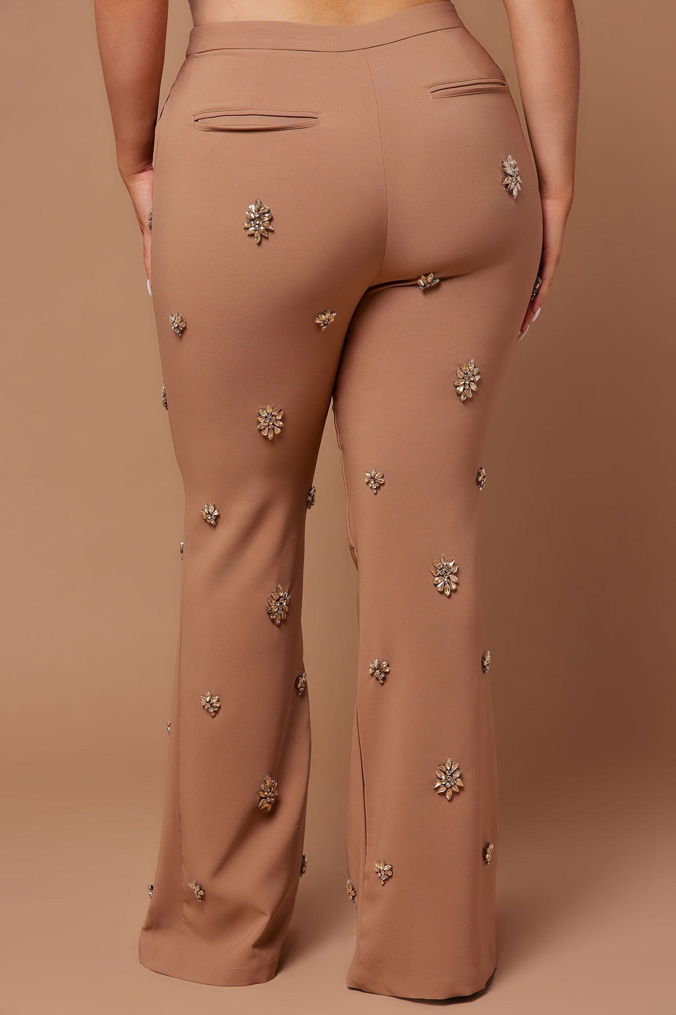 Verona Embellished Pant - Mocha