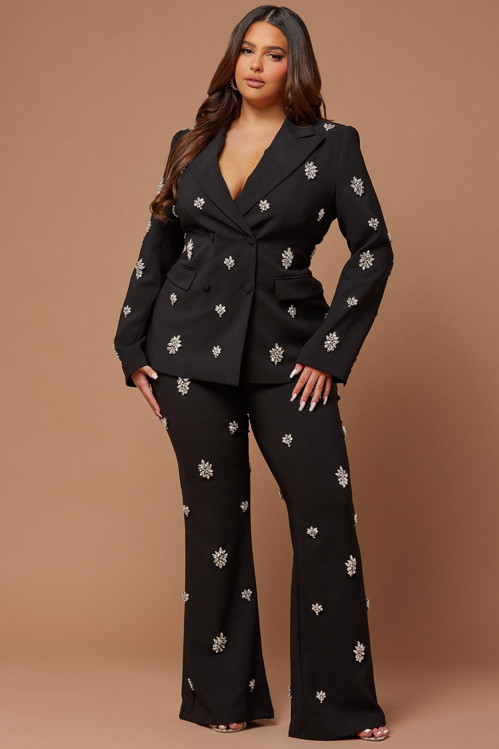 Verona Embellished Pant - Black