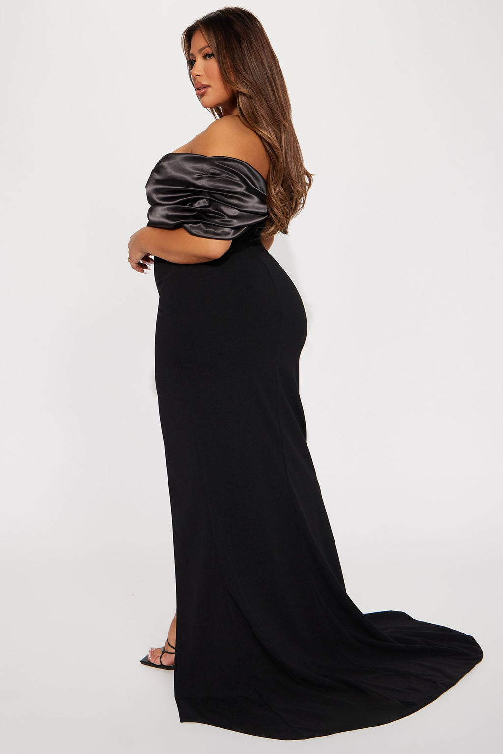 Am I The Drama Draped Maxi Dress - Black