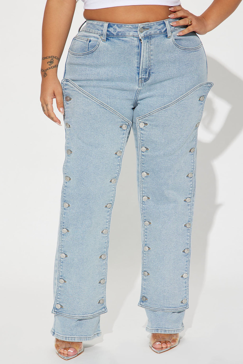Sticking With It Stretch Straight Leg Jeans - Light Wash