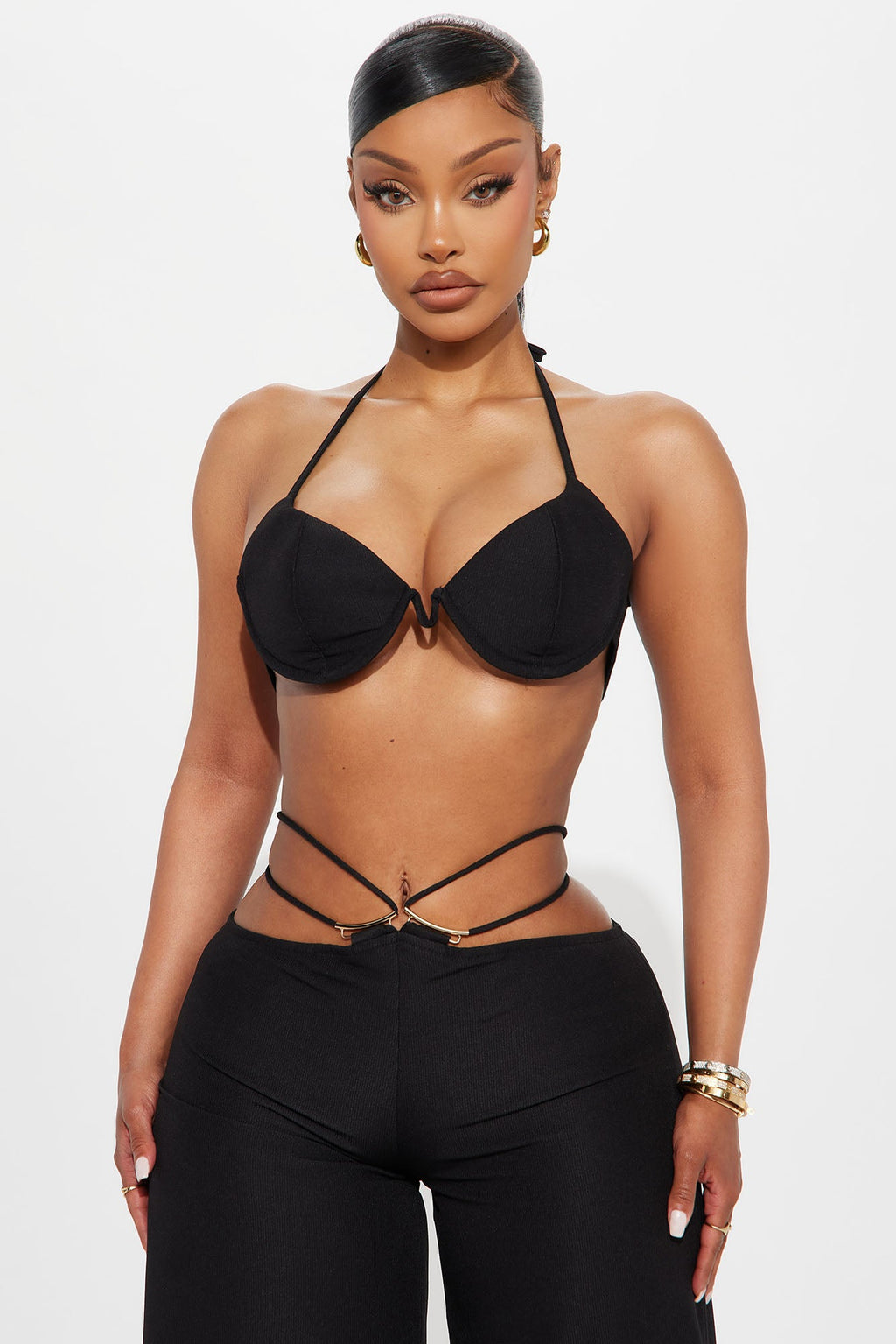 Keep It Low Key Pant Set - Black