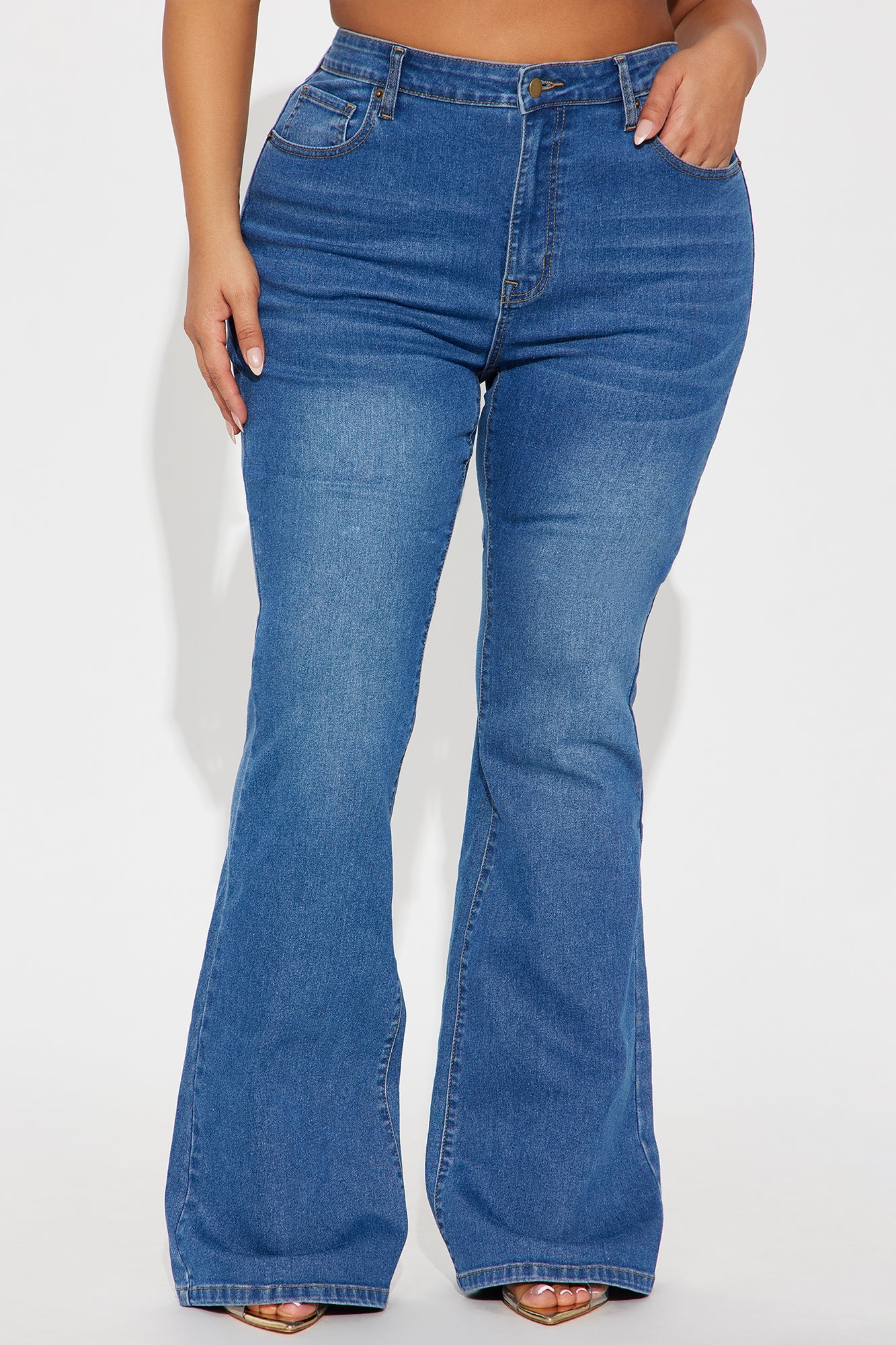 Tall Tucson High Rise Stretch Flare Jeans - Medium Wash