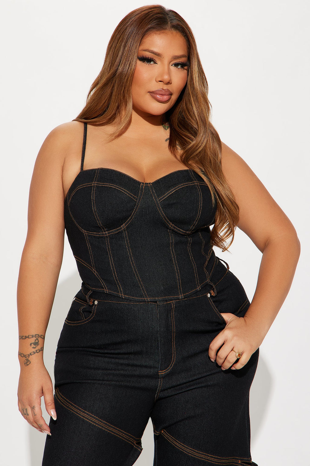 Jenny Denim Pant Set - Dark Wash