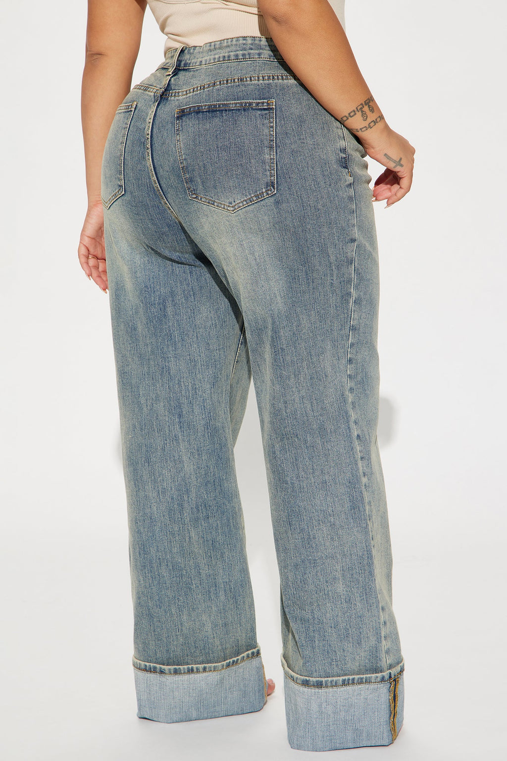 It's Clear To See Tinted Stretch Straight Leg Jeans - Vintage Wash