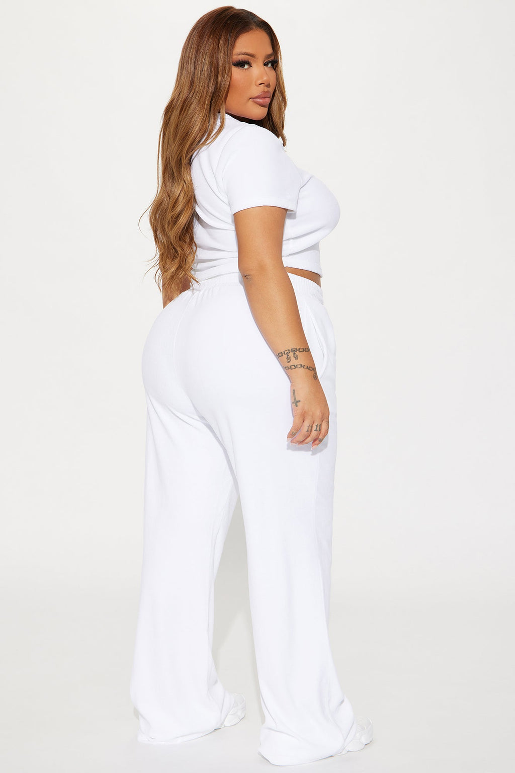 OG Trendsetter Velour Baby Tee Set - White