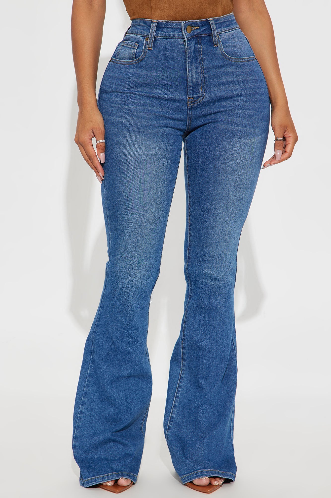 Tall Tucson High Rise Stretch Flare Jeans - Medium Wash
