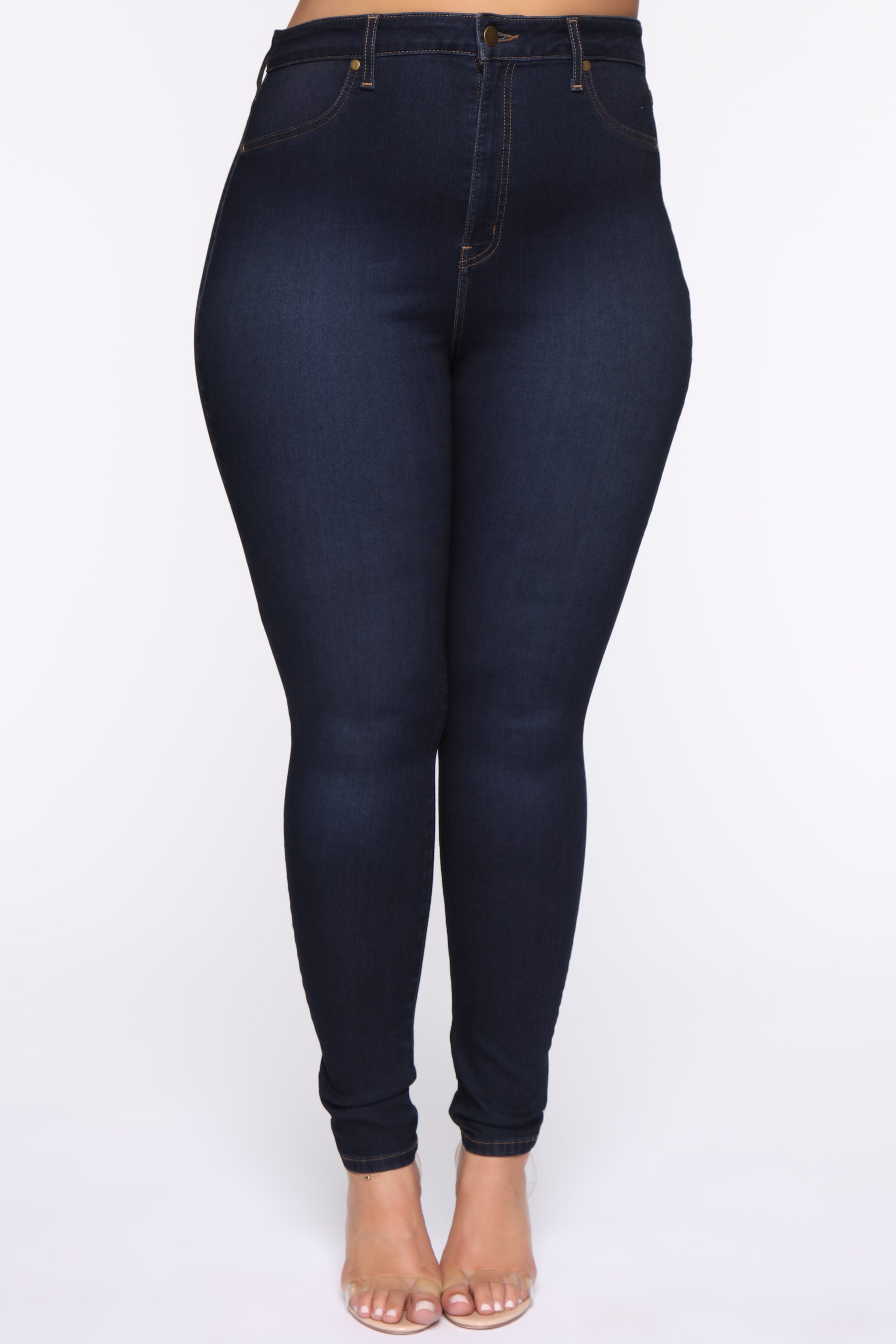Flex Game Strong Super High Rise Skinny Jeans - Dark Blue Wash