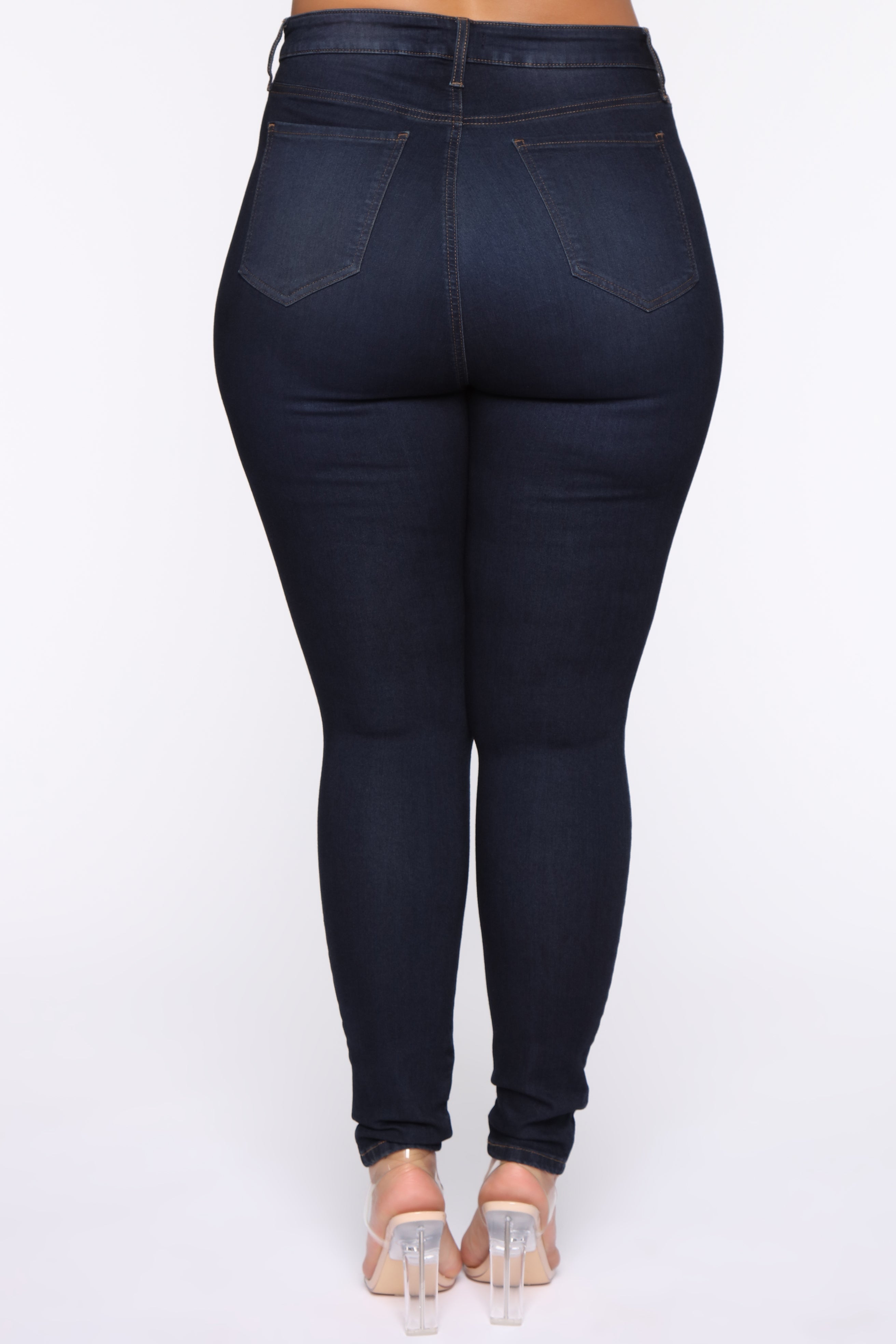 Flex Game Strong Super High Rise Skinny Jeans - Dark Blue Wash