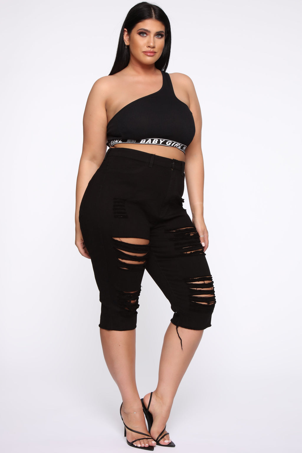 Live In My Skinny Denim Capri Jeans - Black