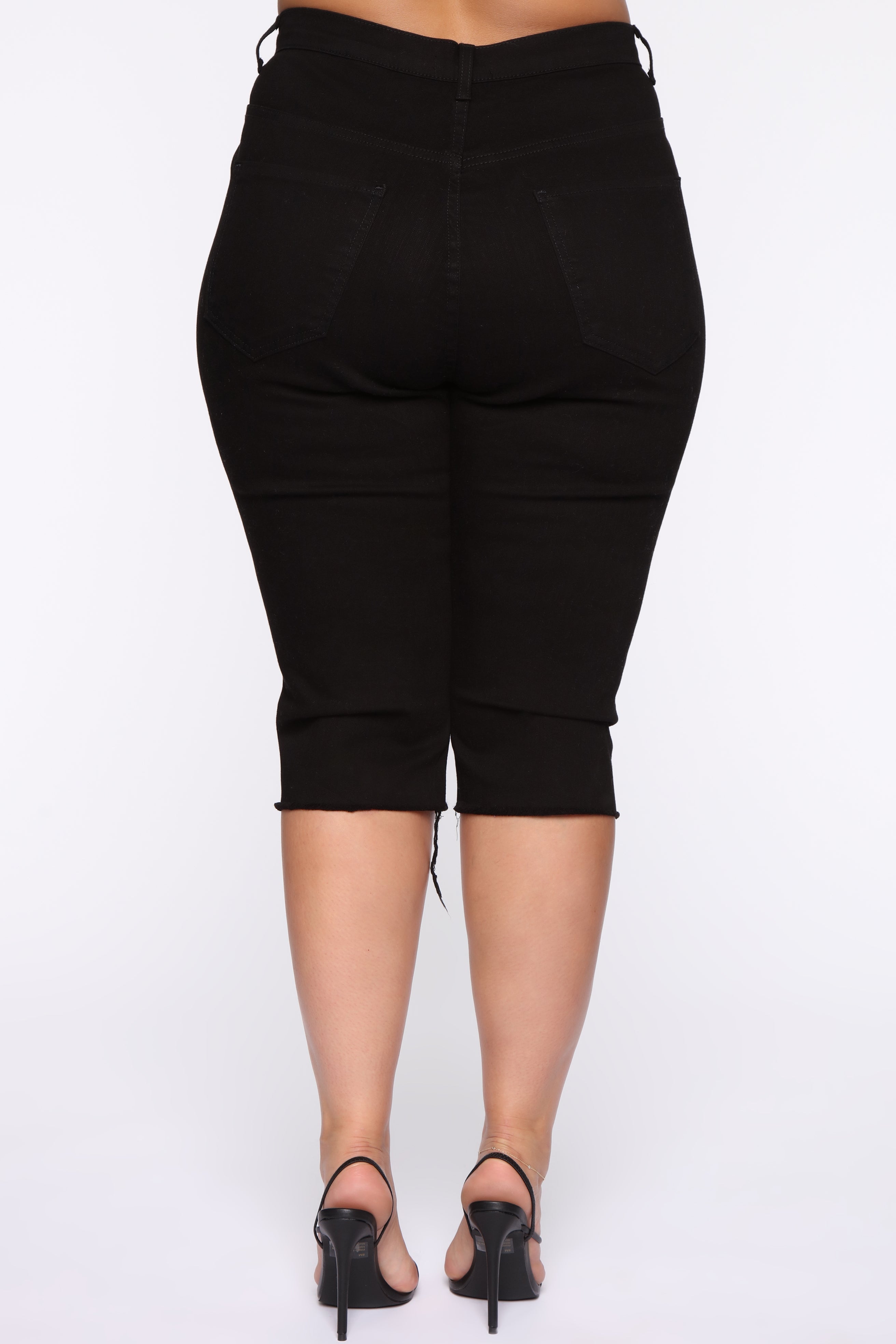 Live In My Skinny Denim Capri Jeans - Black