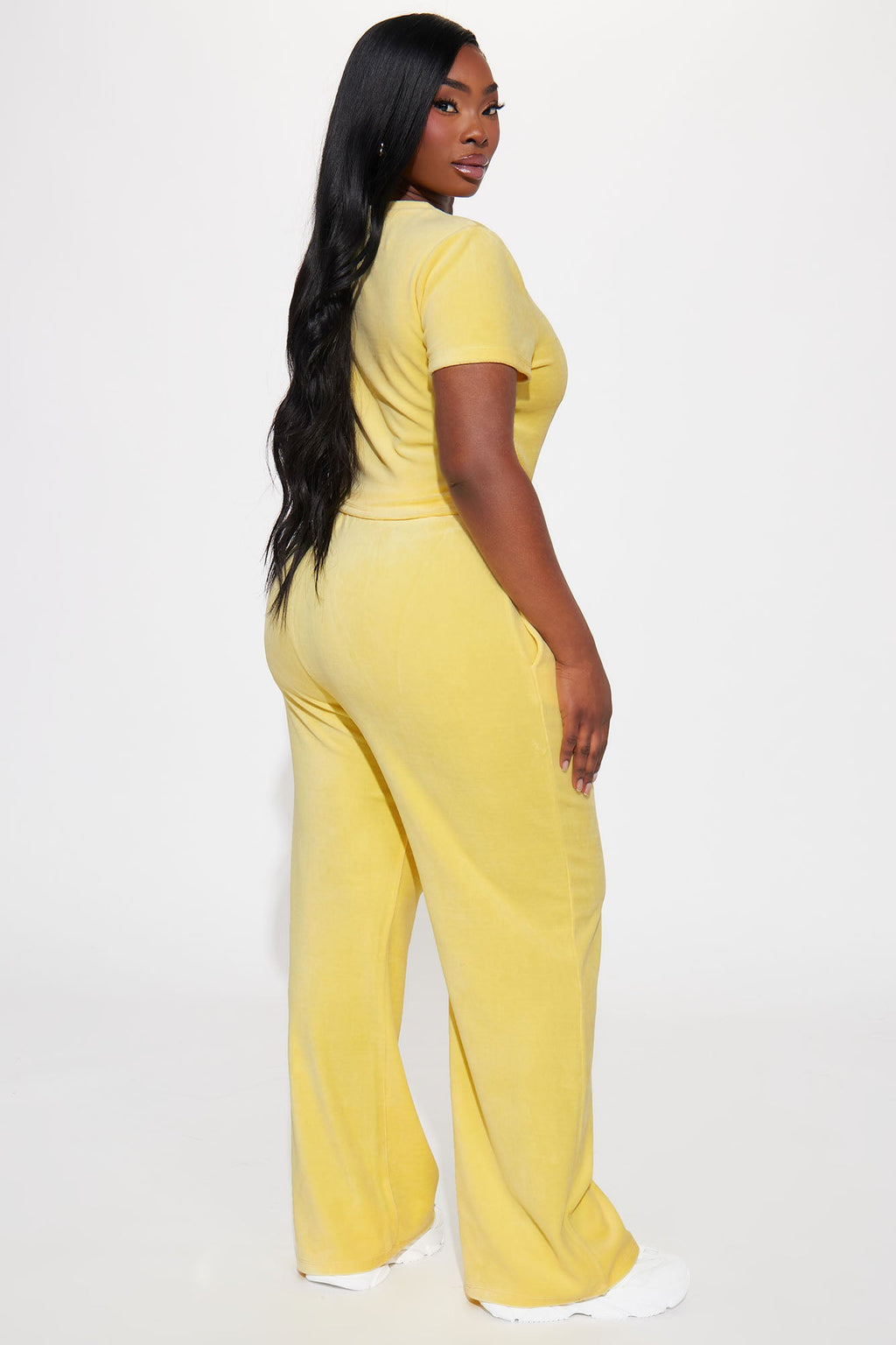 OG Trendsetter Velour Baby Tee Set - Yellow