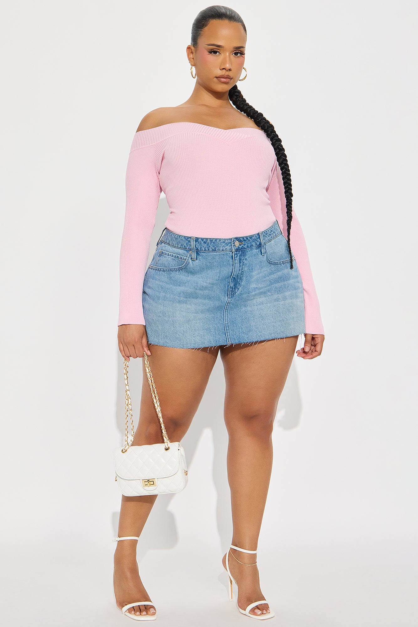 Alex Denim Micro Mini Skirt - Light Wash