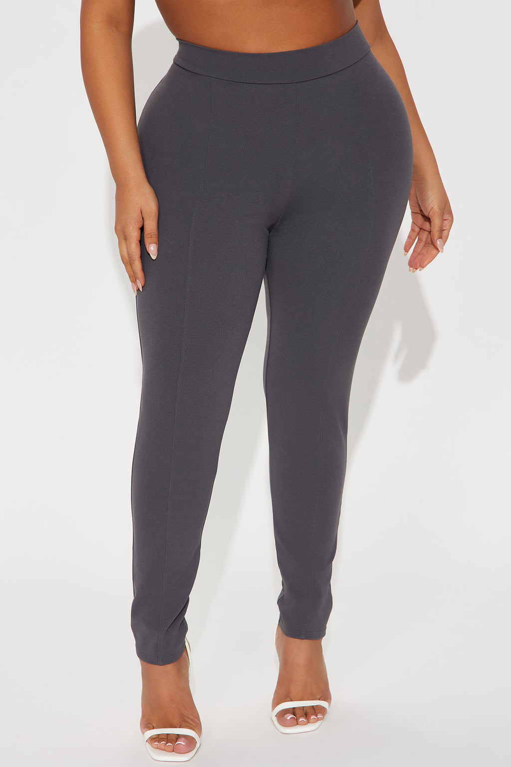Good For You Crepe Skinny Pant - Charcoal