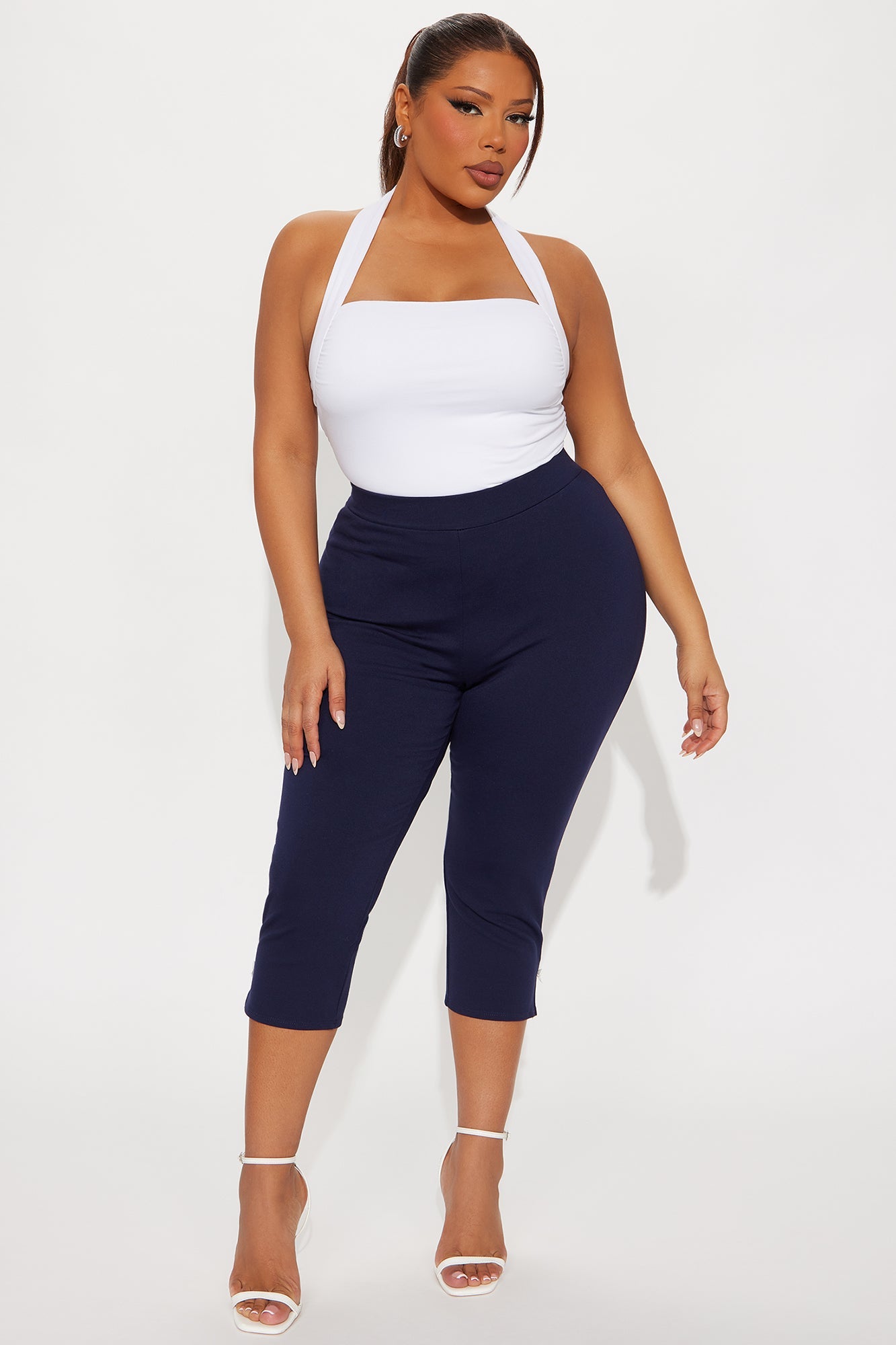 Take A Bow Capri Legging - Navy
