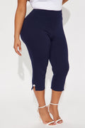 Take A Bow Capri Legging - Navy