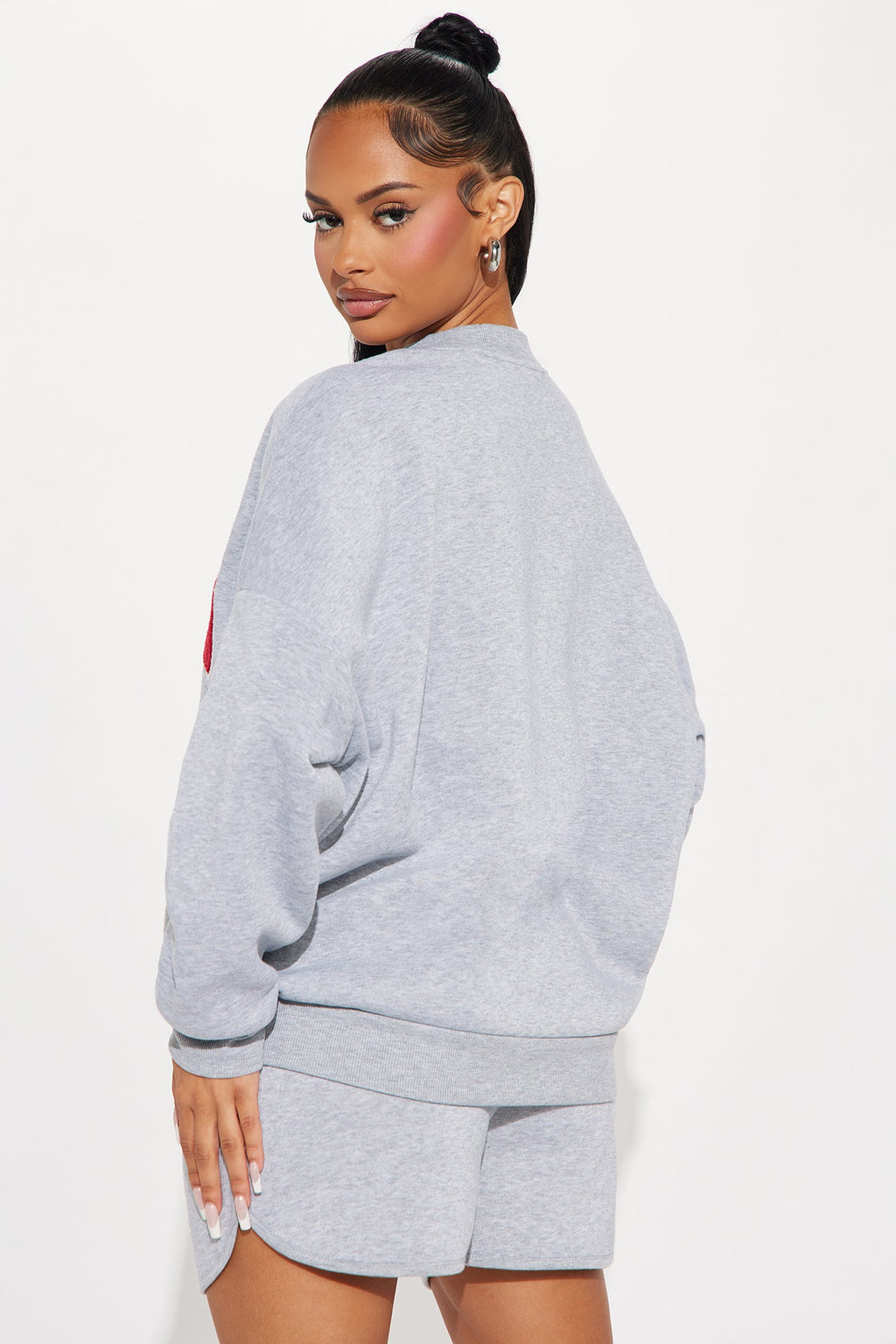 When In Paris Fleece Short Set - Grey