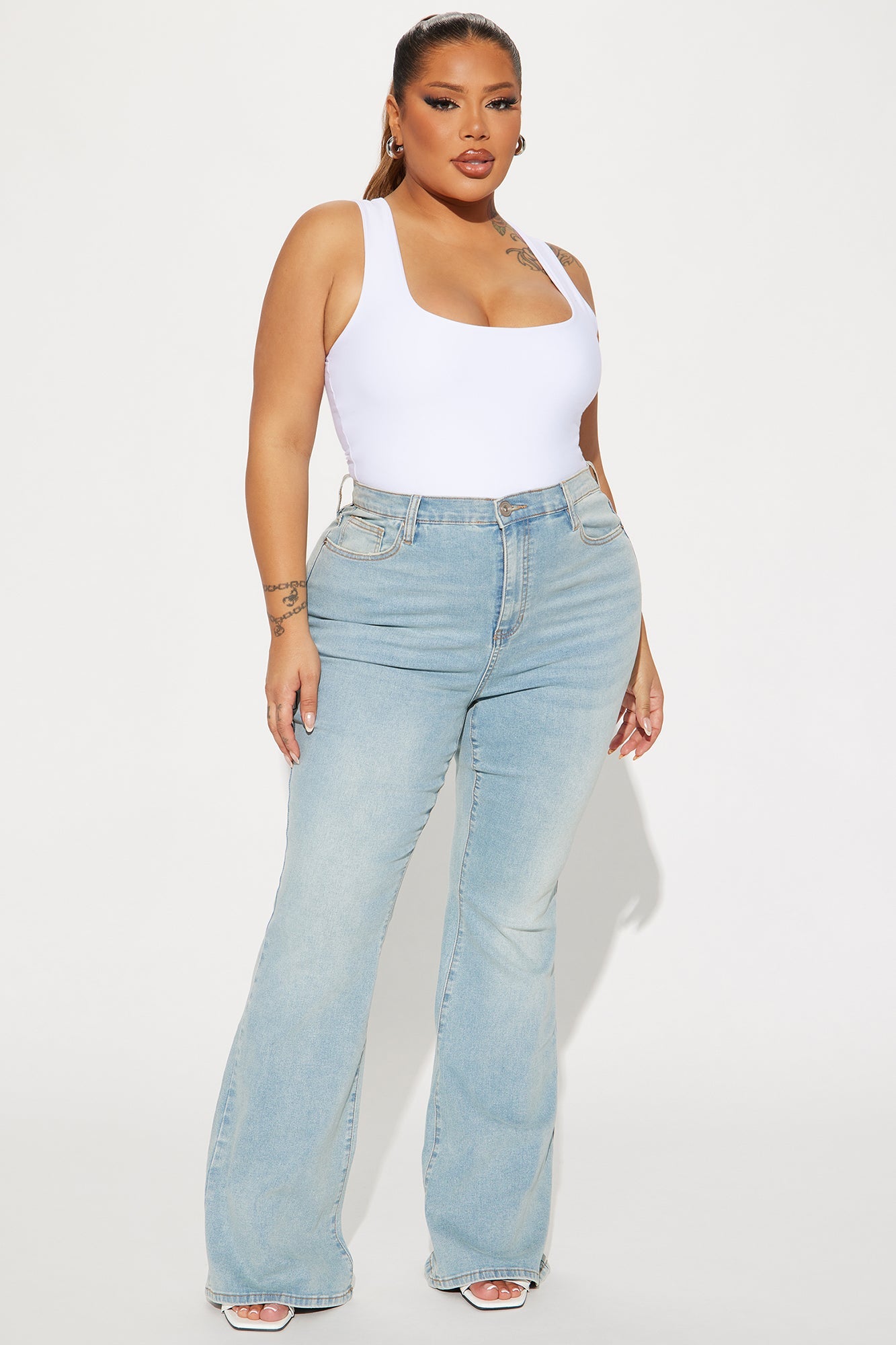 Breaking Some Rules Stretch Flare Jeans - Vintage Wash