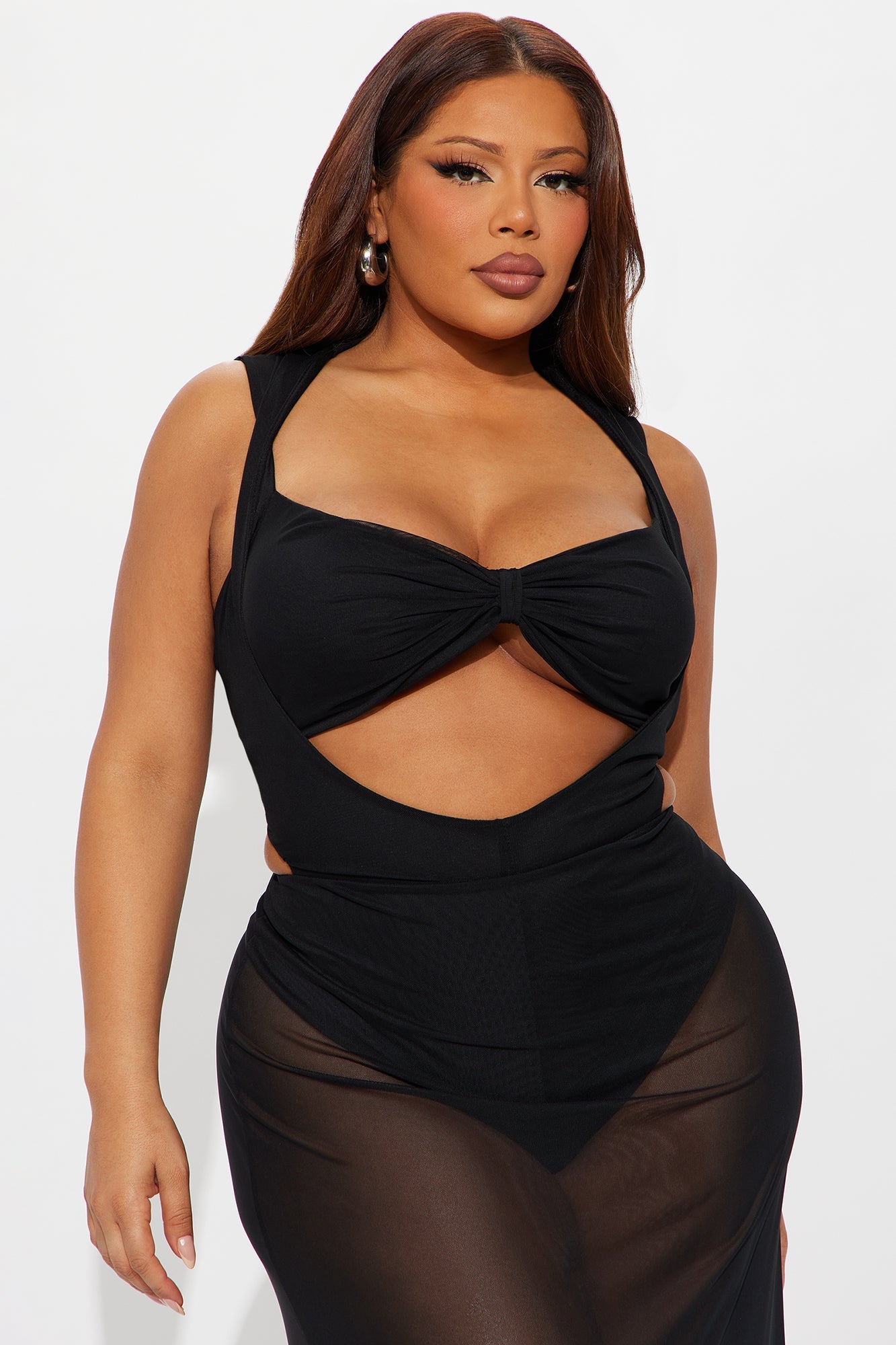 Barely Behaved Mesh Skirt Set - Black