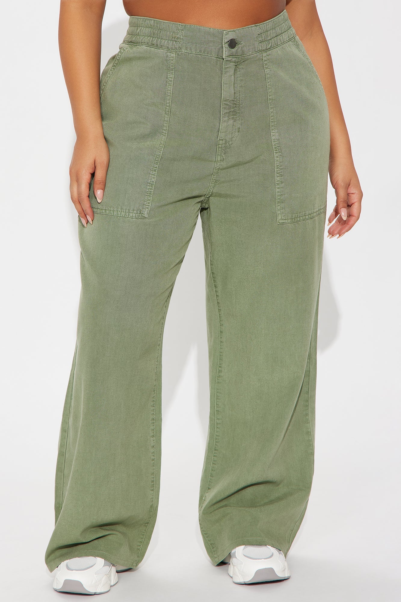 Daphne Cuffed Pant - Olive