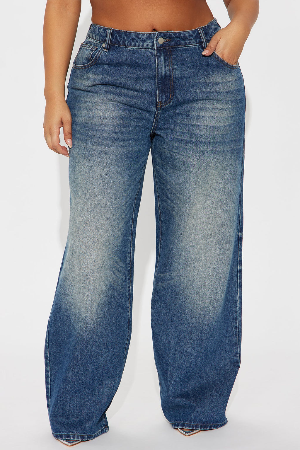 Comfort Zone Wide Leg Jeans - Dark Wash