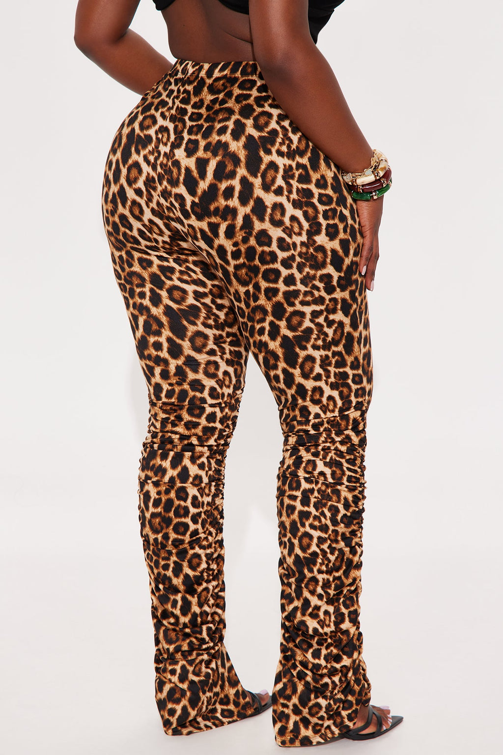 Labeled Leopard Stacked Skinny Pant - Leopard