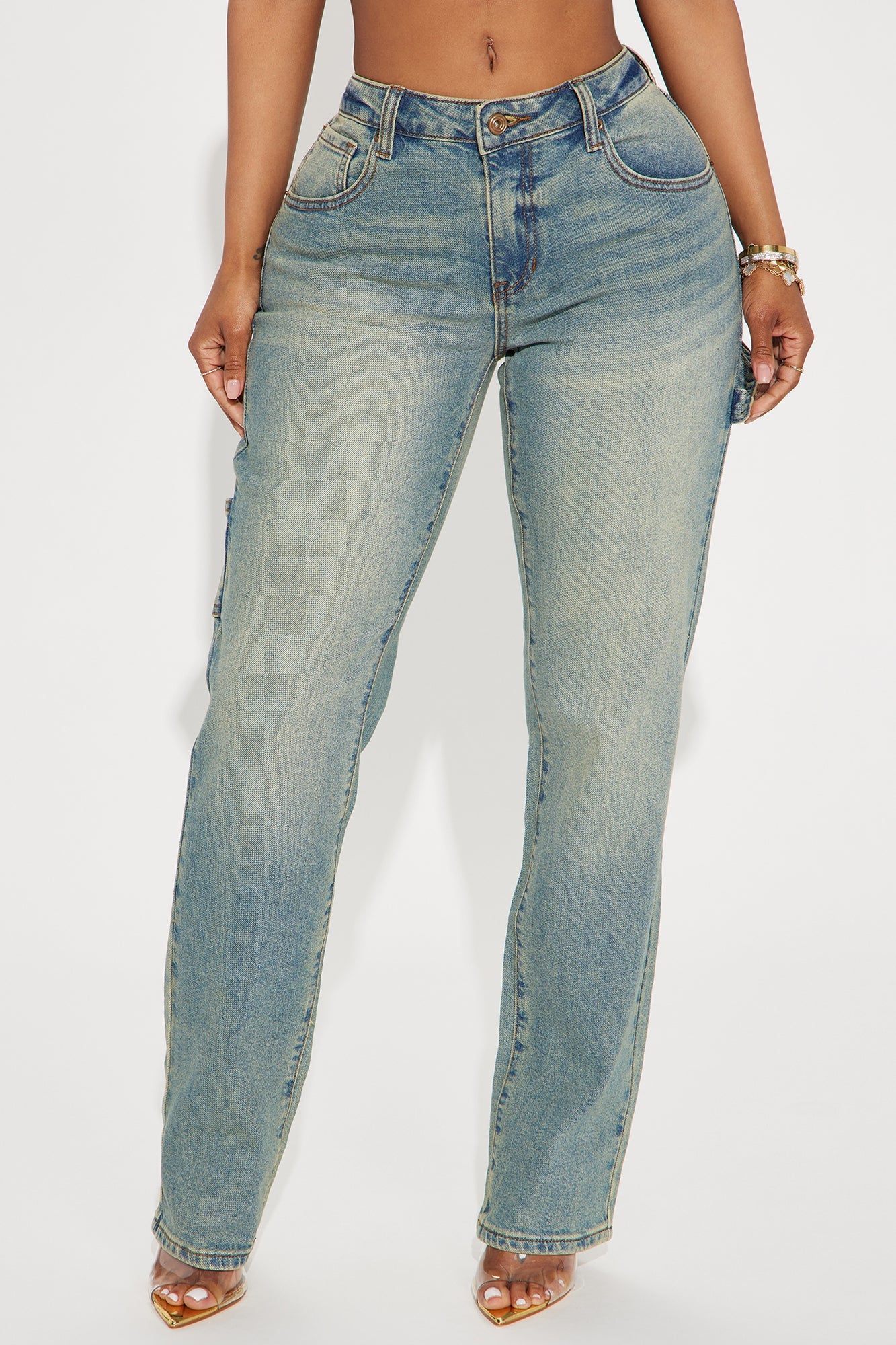 All My Life Tinted Carpenter Jeans - Vintage Wash