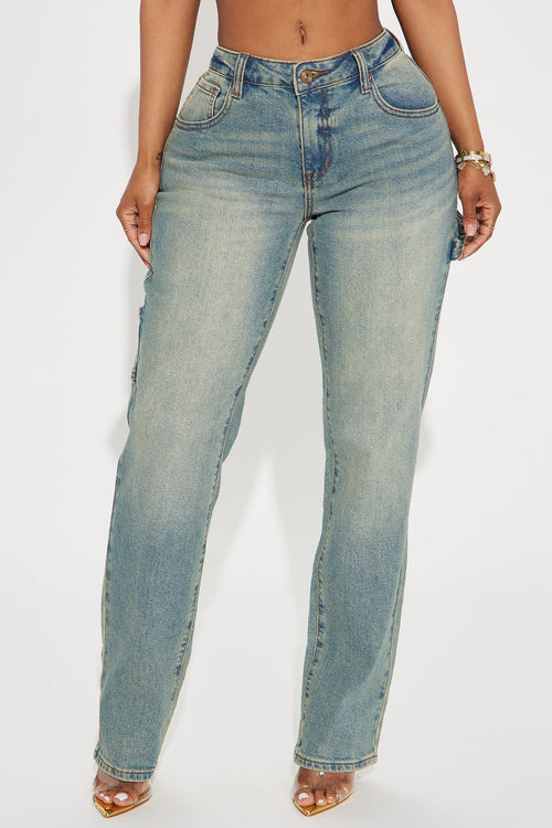 All My Life Tinted Carpenter Jeans - Vintage Wash