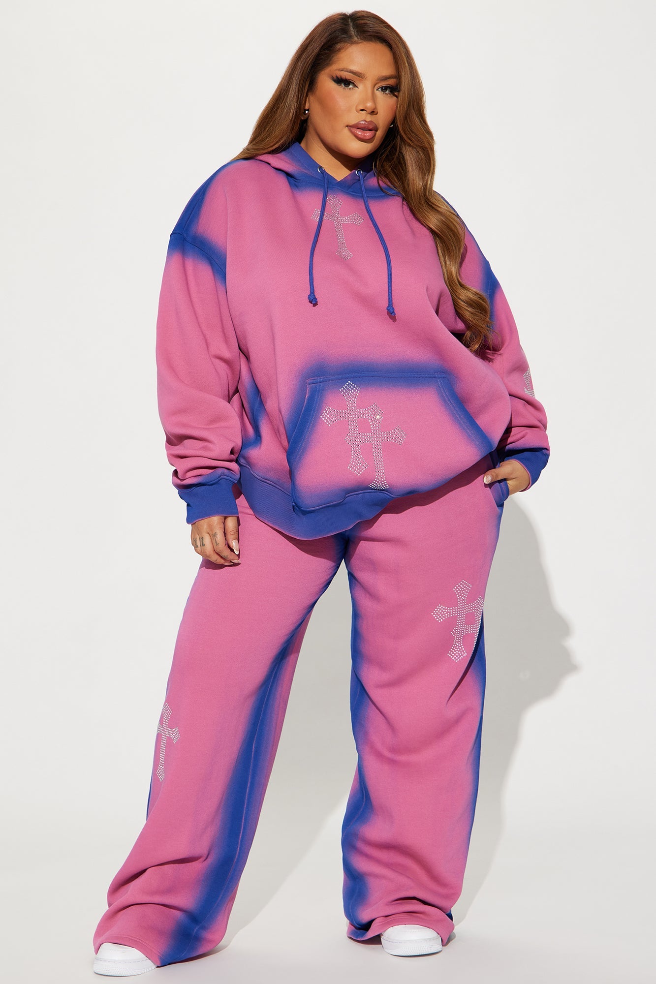 Every Day's A Good Day Washed Hoodie - Purple/combo