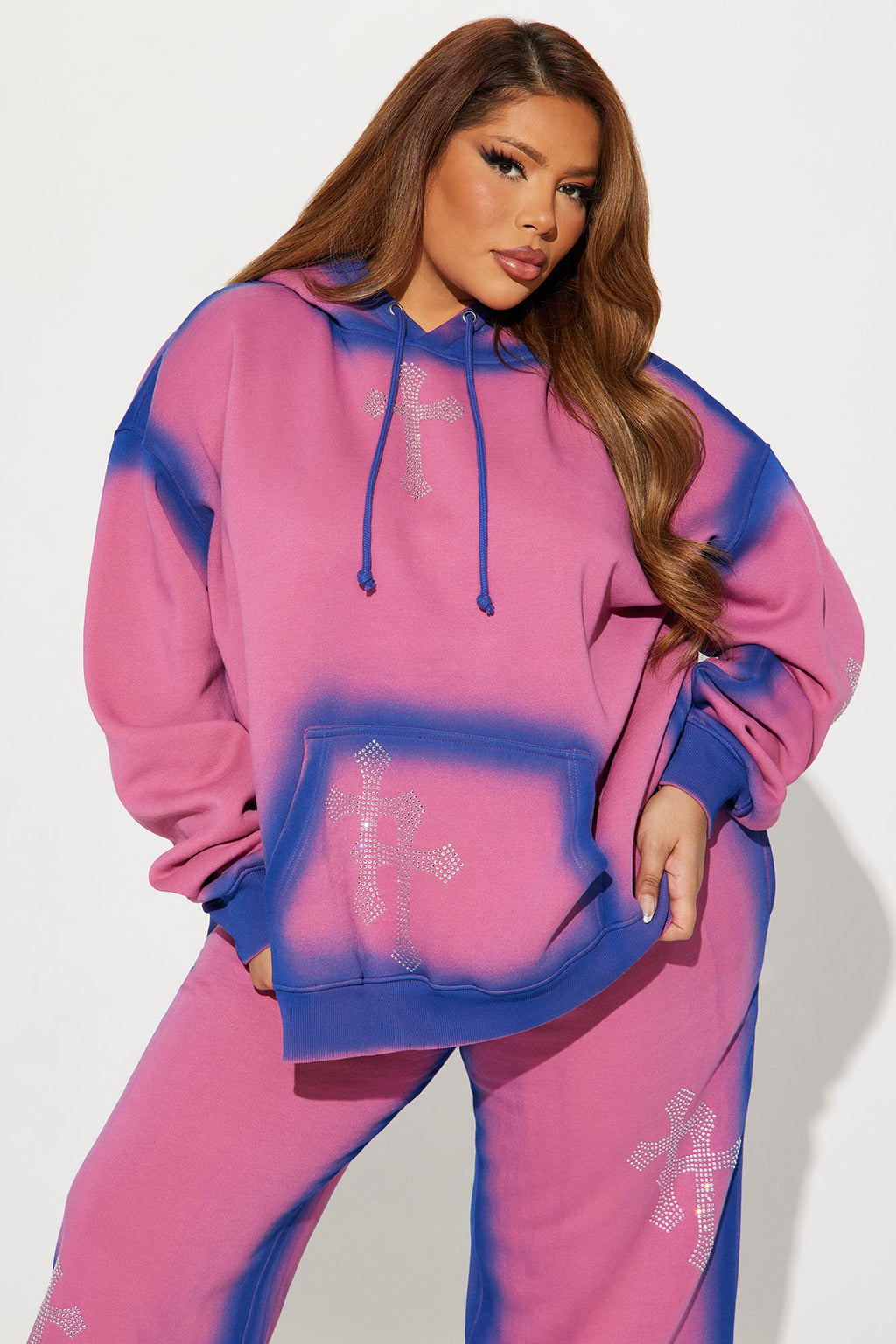 Every Day's A Good Day Washed Hoodie - Purple/combo