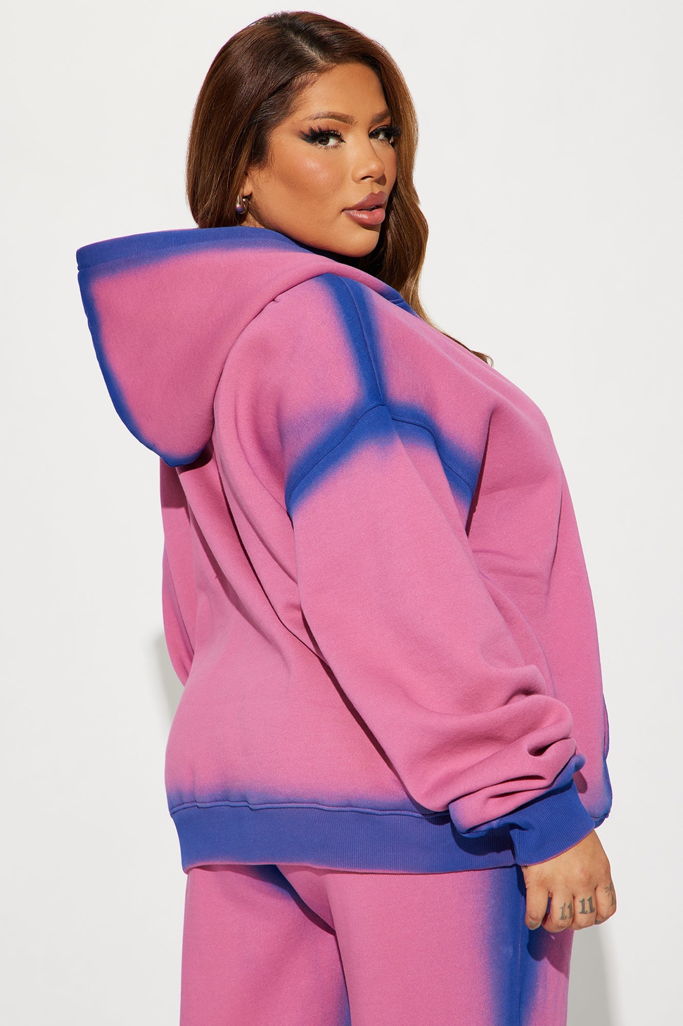 Every Day's A Good Day Washed Hoodie - Purple/combo