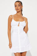 Keke Cotton Mini Dress - White