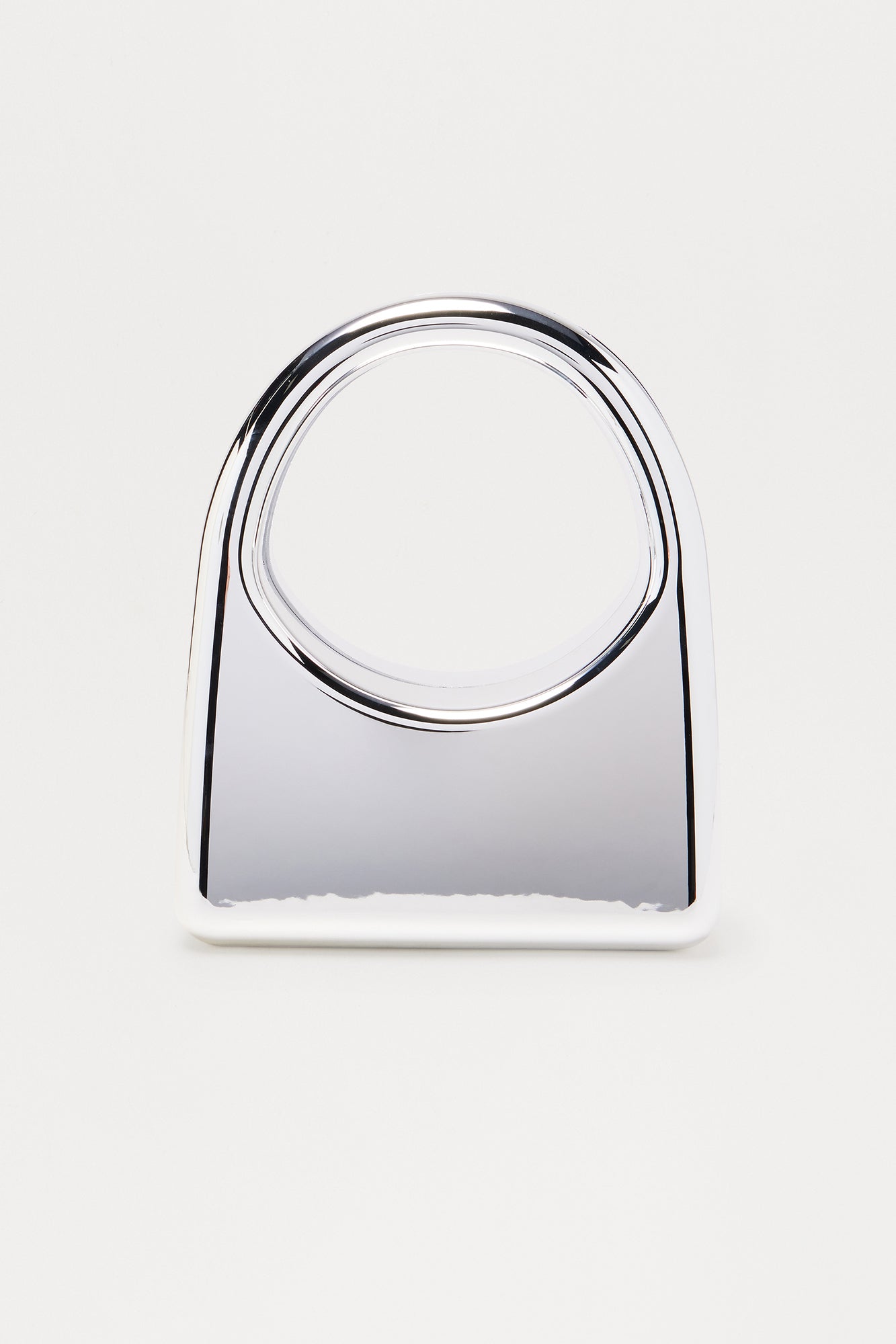 City Poppin Metal Clutch - Silver