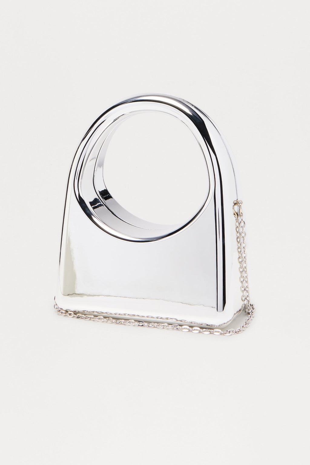 City Poppin Metal Clutch - Silver