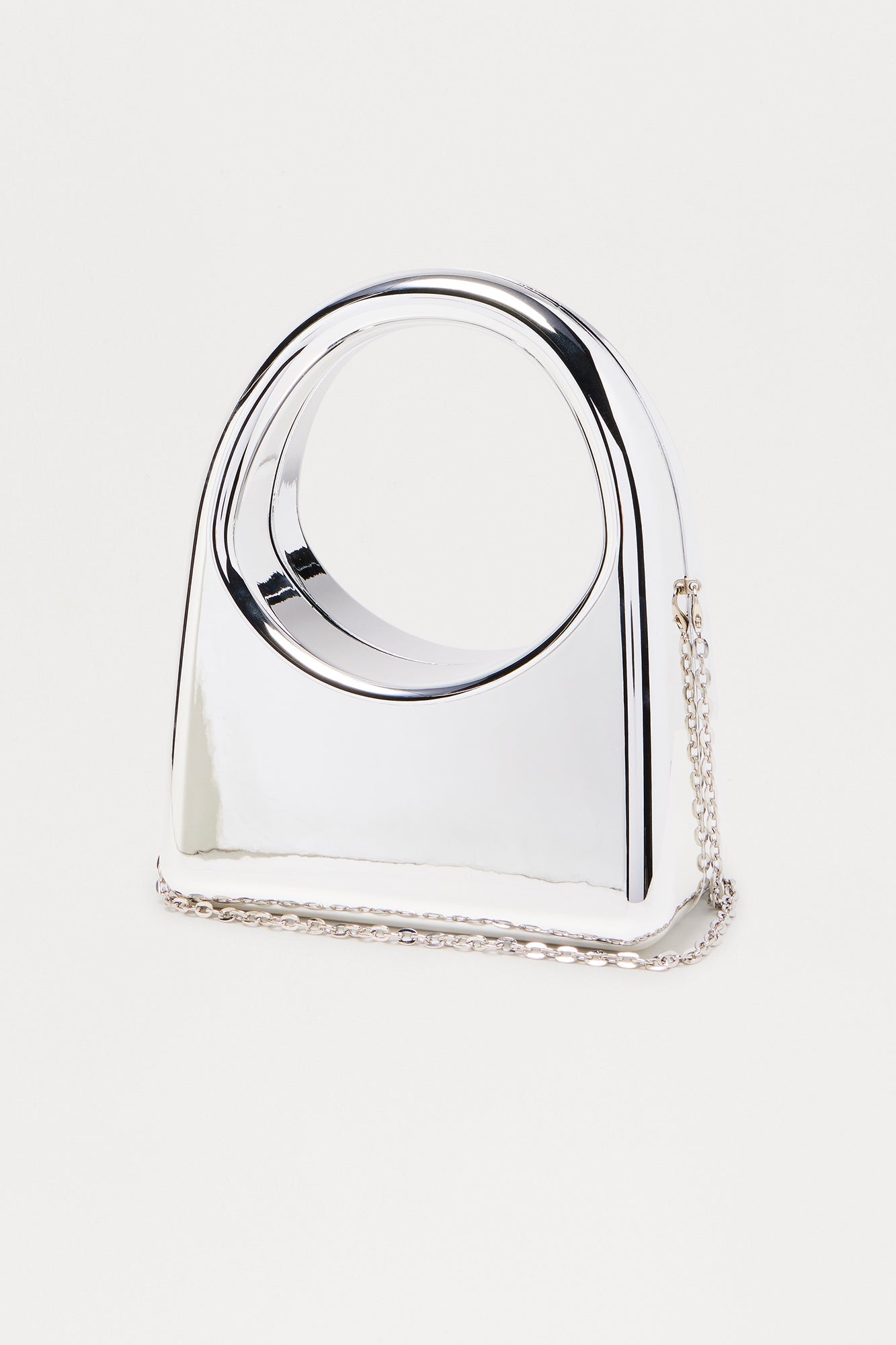 City Poppin Metal Clutch - Silver