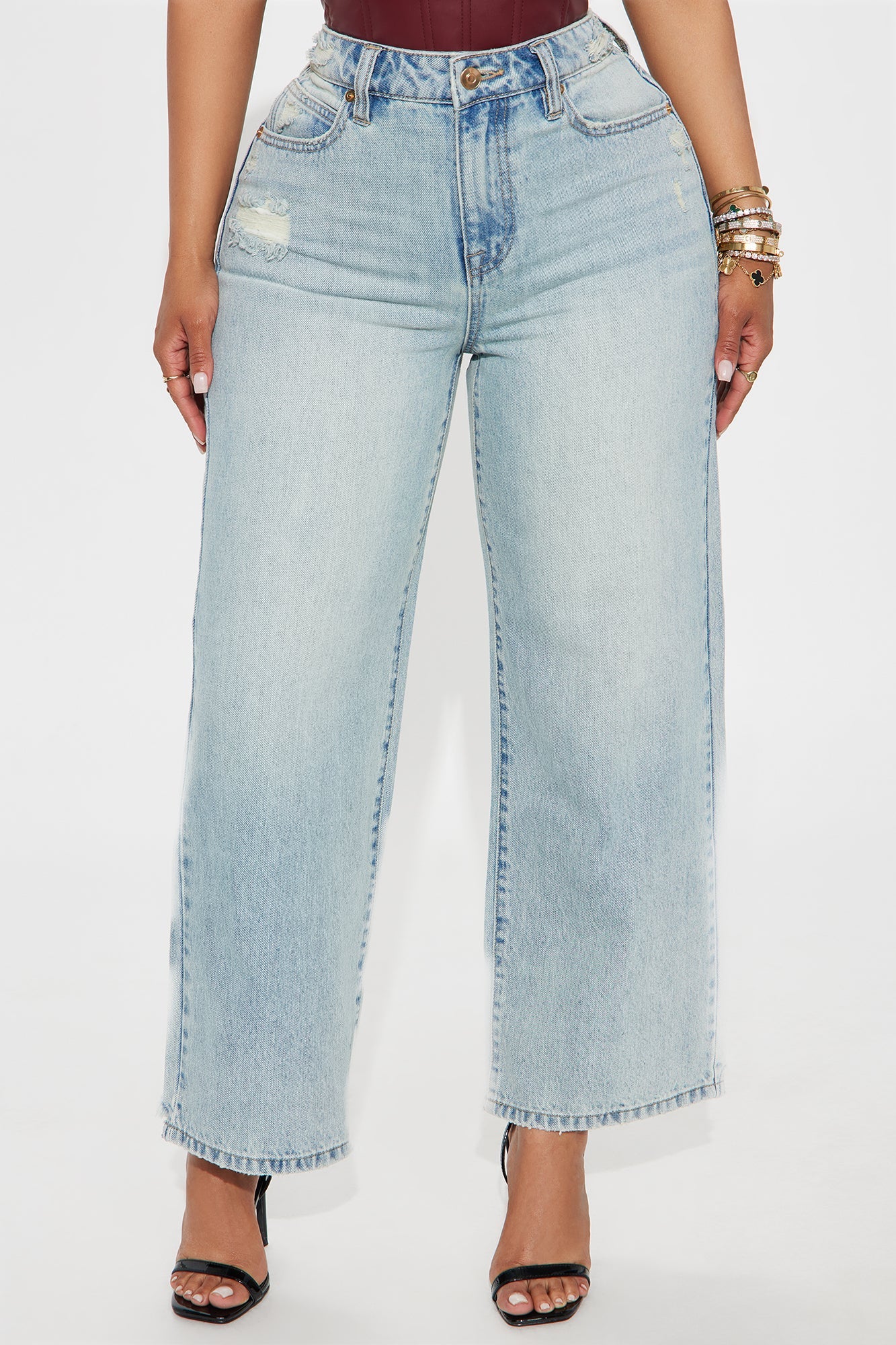 Scarlett Cropped Wide Leg Jeans - Light Wash