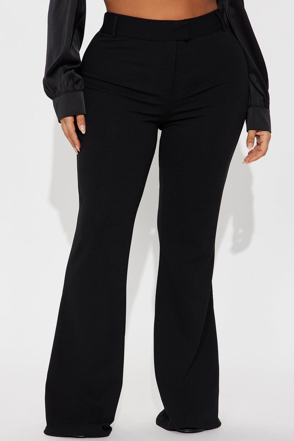 Zulema Crepe Flare Pant - Black