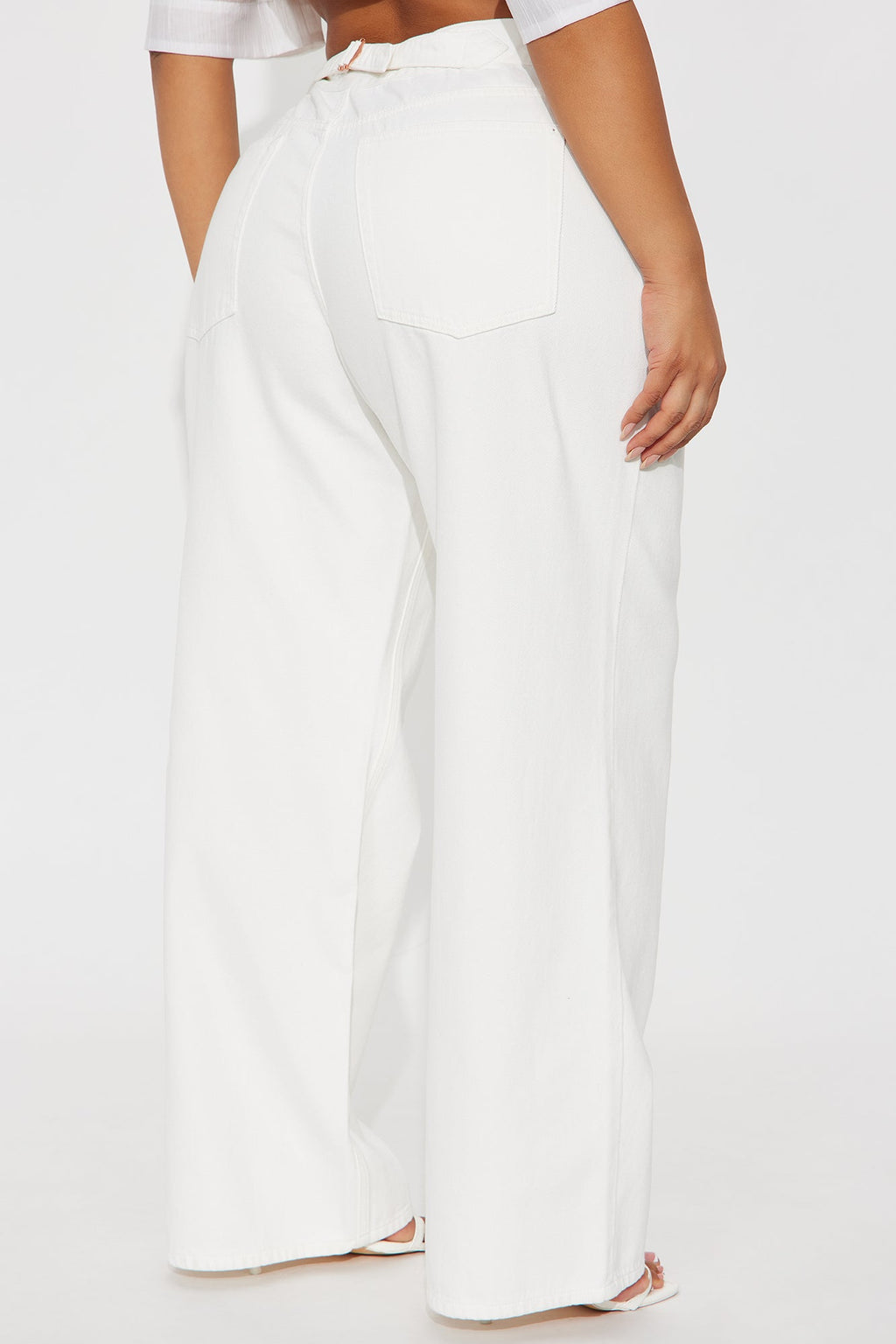 Virtue And Vice Wide Leg Baggy Jeans - White