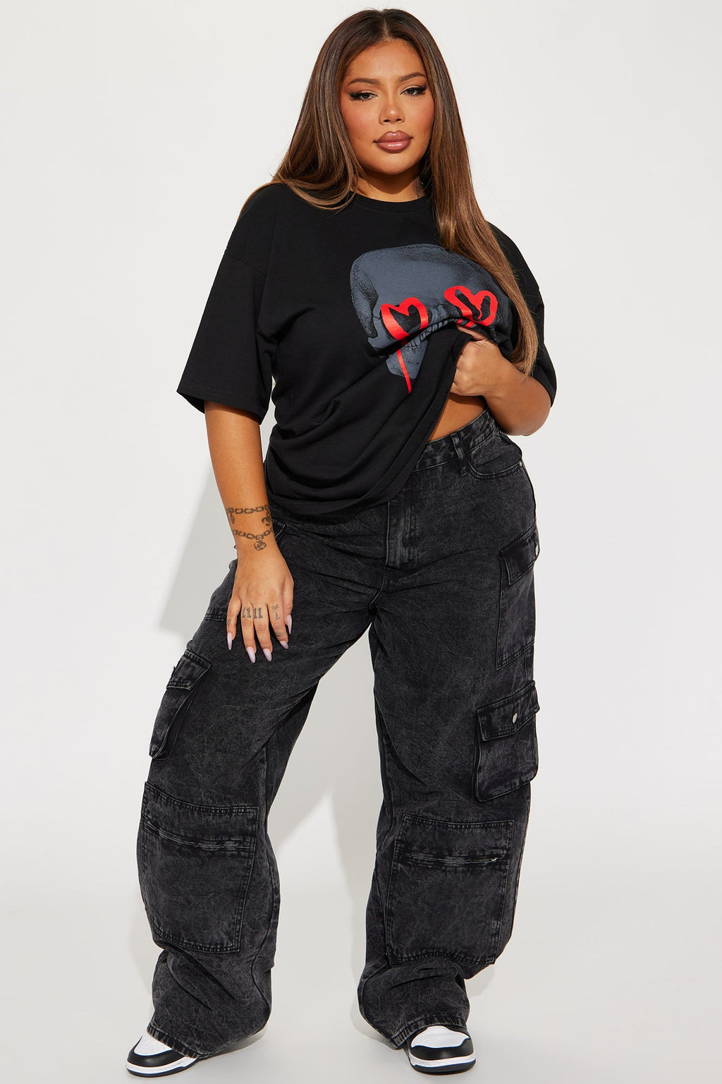 Eternal Love Skull Tshirt - Black