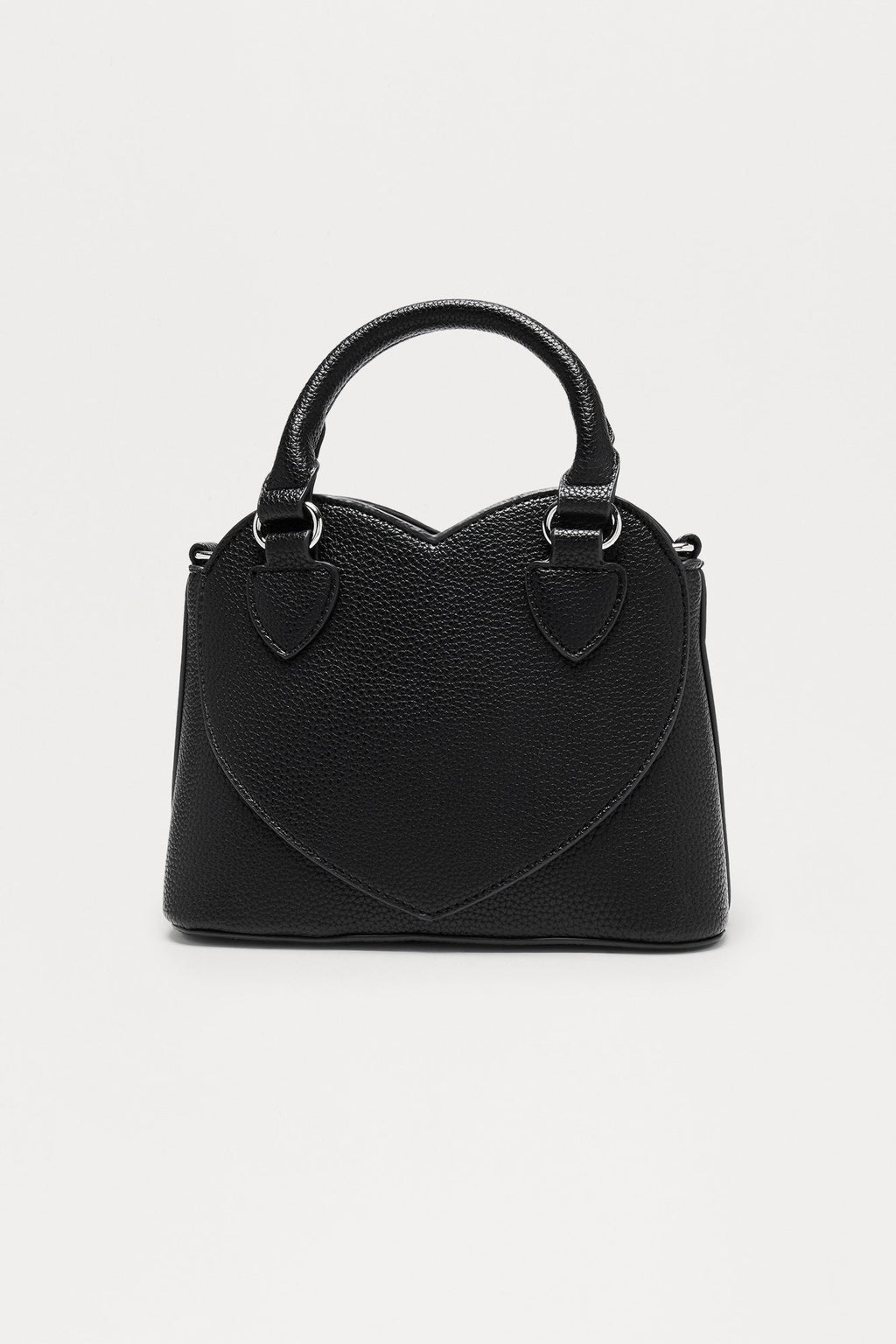Heart On My Sleeve Satchel Bag  - Black